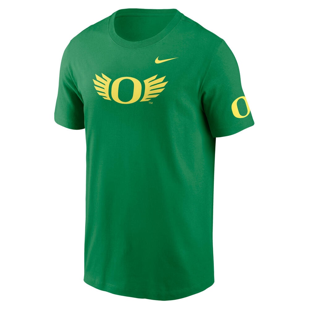 O Wings, Nike, Green, Crew Neck, Men, Core, Basic, T-Shirt, 913334